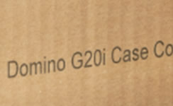段ボール箱に製品名を印字 (マーキング)